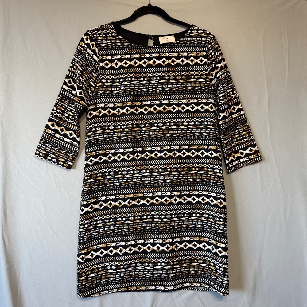 Everly Anthropology Womens Mini Dress Size Small Black Southwestern Cowgirl
